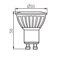 LED žiarovka KANLUX TEDI MAXX GU10/9W/900lm, ICD, 120°, studená biela