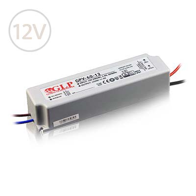 Vodeodolný napájací zdroj pre LED pásy 12V / 60W / 5A