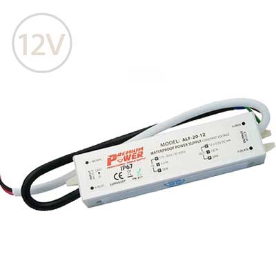 Vodeodolný napájací zdroj pre LED pásy 12V / 20W / IP67