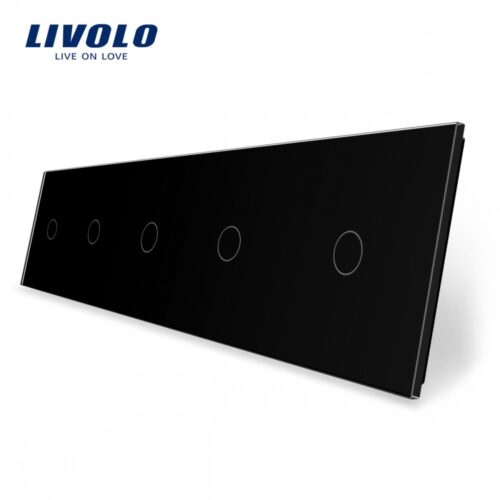 LIVOLO VL-C7-5C1-12 päťnásobný rám – Čierny