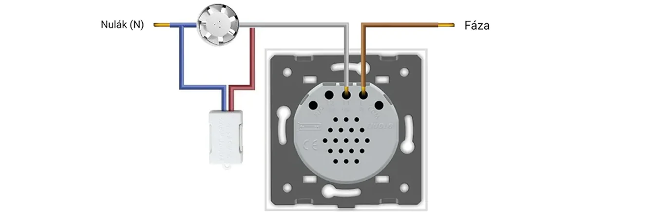 zapojenie LED kompenzátora s ventilátorom