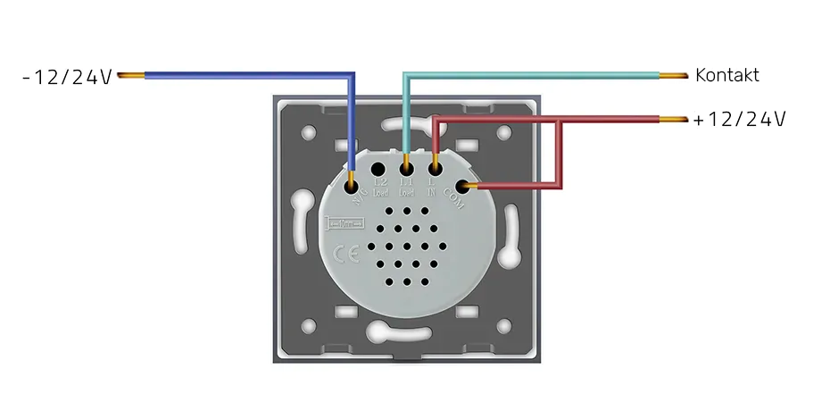 Schéma zapojenia bezpotenciálového tlačidla LIVOLO VL-C701CH