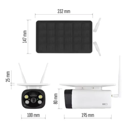Vonkajšia batériová kamera EMOS IP-600 EYE s Wi-Fi a solárnym panelom