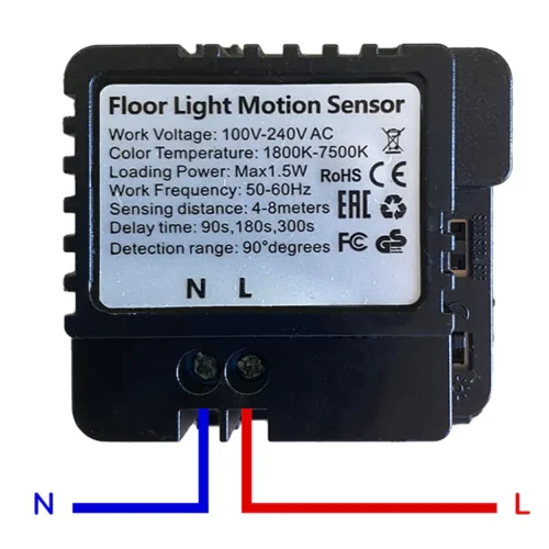 Schéma zapojenia schodiskového osvetlenia s PIR senzorom