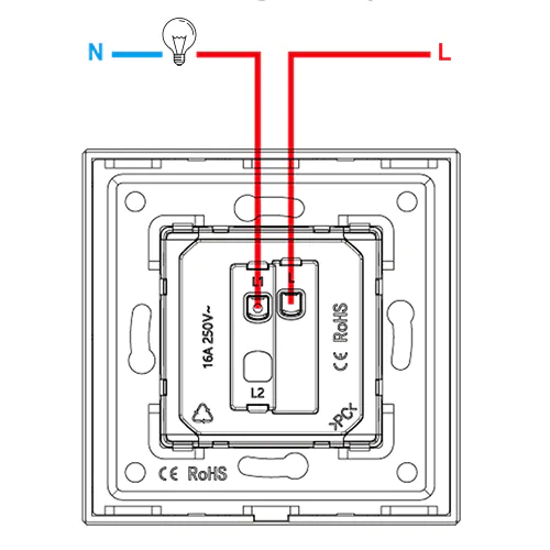 Schéma zapojenia mechanického vypínača č.1 - Revolo Schéma zapojenia mechanického vypínača č.1 - Revolo