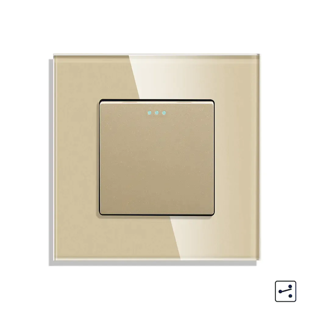 Revolo mechanický schodiskový vypínač č.6/č.7 - Zlatý Revolo mechanický schodiskový vypínač č.6/č.7 - Zlatý