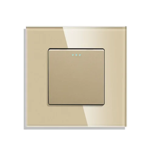 Mechanický sklenený vypínač Revolo č.1 - Zlatý