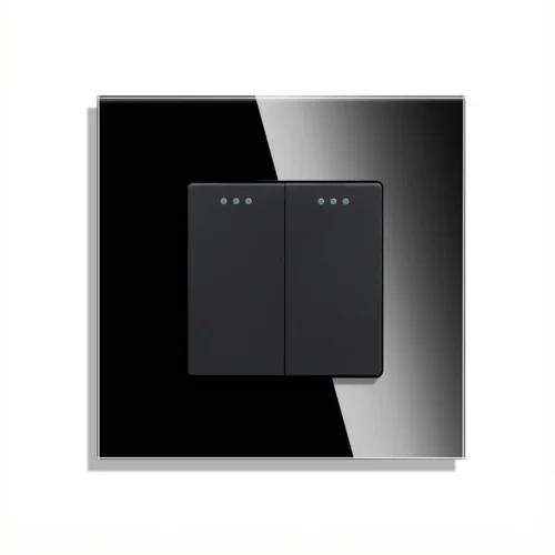 Revolo mechanický sklenený vypínač č.5 - Čierny