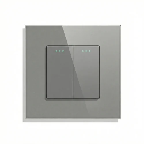 Revolo mechanický sklenený vypínač č.5 - Sivý