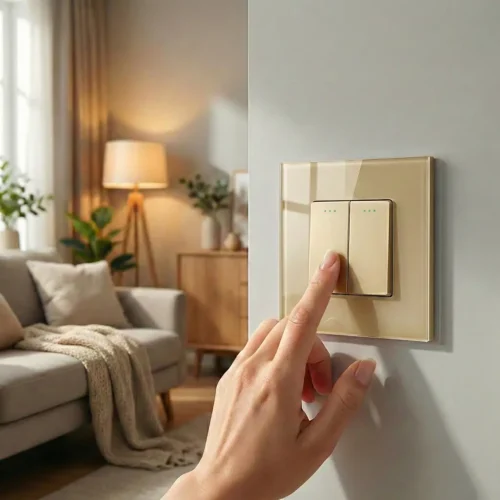 Revolo mechanický schodiskový vypínač č.5B - Zlatý