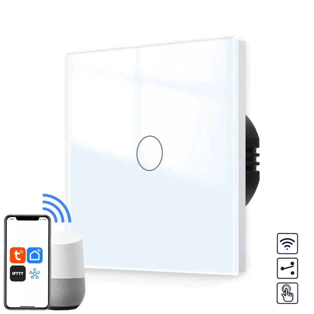 Revolo WiFi + Bluetooth podriadený schodiskový vypínač č.6 - Biely Revolo WiFi + Bluetooth podriadený schodiskový vypínač č.6 - Biely