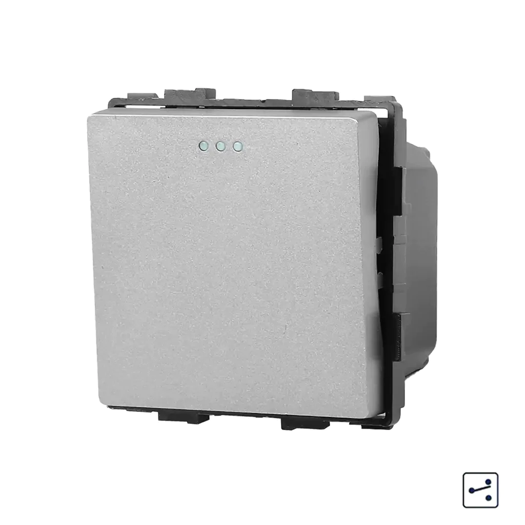 Revolo mechanický schodiskový vypínač č.6/č.7 - Sivý modul Revolo mechanický schodiskový vypínač č.6/č.7 - Sivý modul